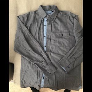 Grey flannel Izod button down shirt